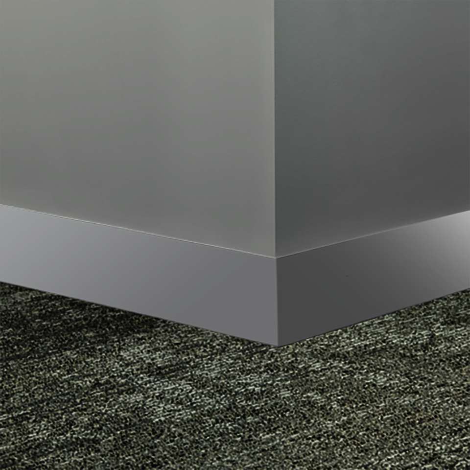 Tarkett - Base murale de type Millwork #69 Sterling Silver (64 pied linéaire/boîte)