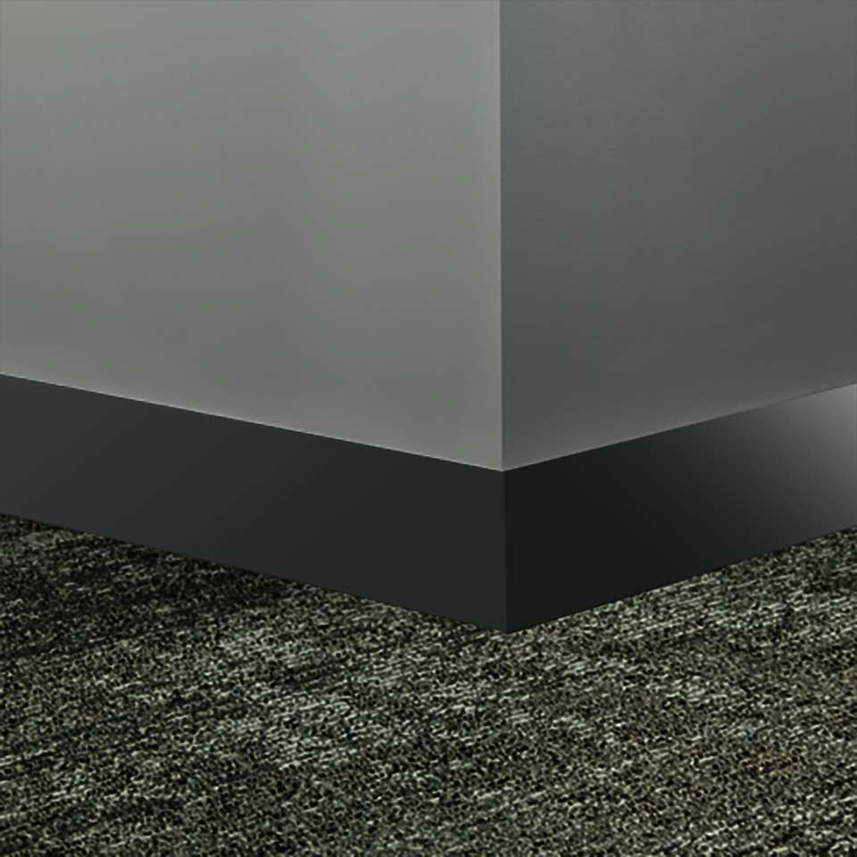 Tarkett - Système de finition murale Millwork - MW 82 S4 Monument 4" #82 Black Pearl - Wallbase 8' (paquet de 8)