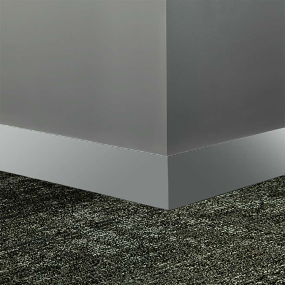 Tarkett - Système de finition murale Millwork - MW 21 S4 Monument 4" #21 Platinum - Wallbase 8' (paquet de 8)