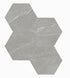 Anatolia Nord Palladium Hexagon Mosaic Tile 6" ||4501-0388-1