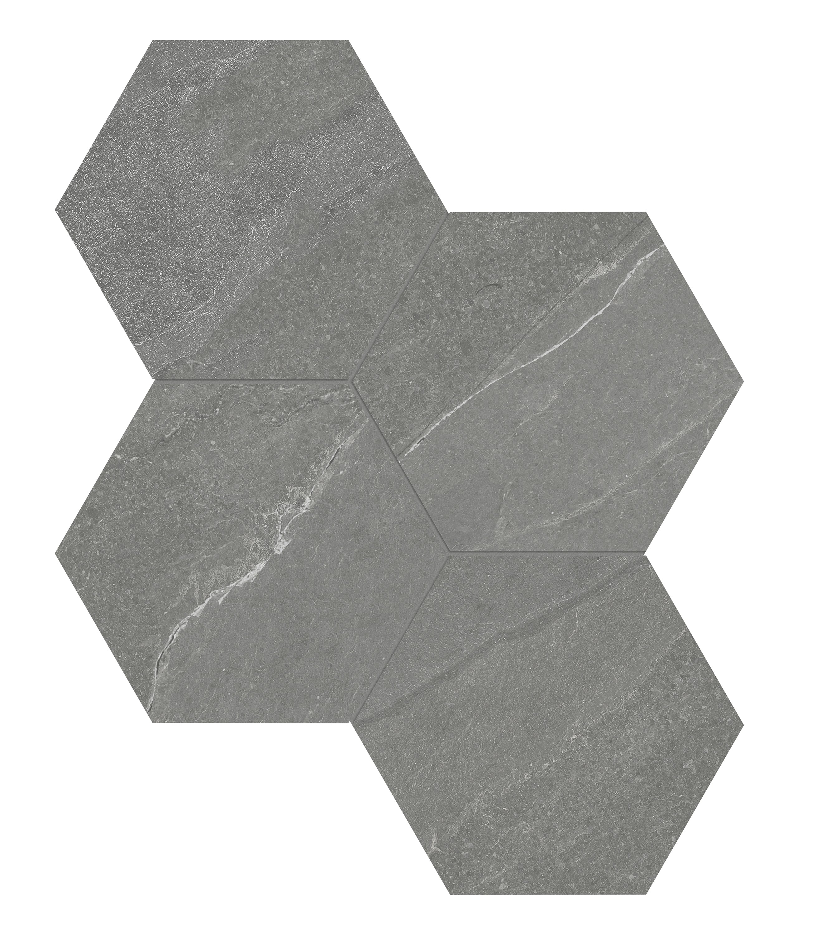 Anatolia Céramique mosaïque hexagone Nord Chromium 6" ||4501-0389-1