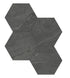 Anatolia Céramique mosaïque hexagone Nord Carbon 6" ||4501-0390-1