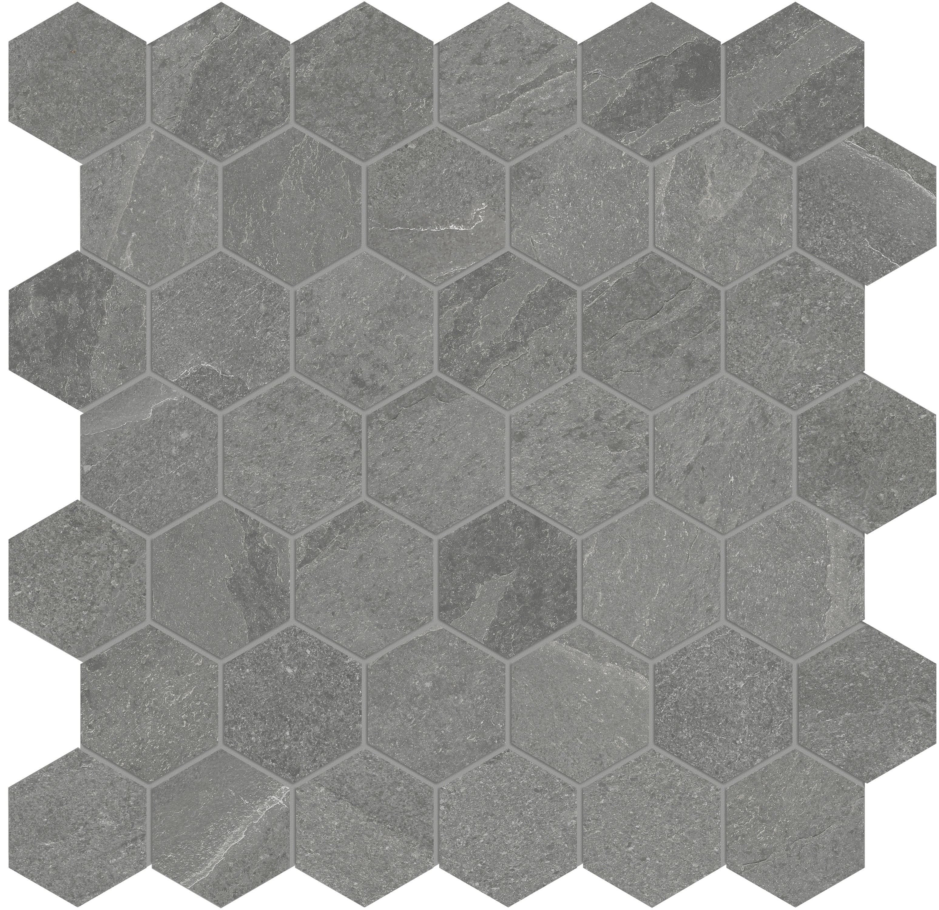 Anatolia Nord Chromium Hexagon Mosaic Tile 2"