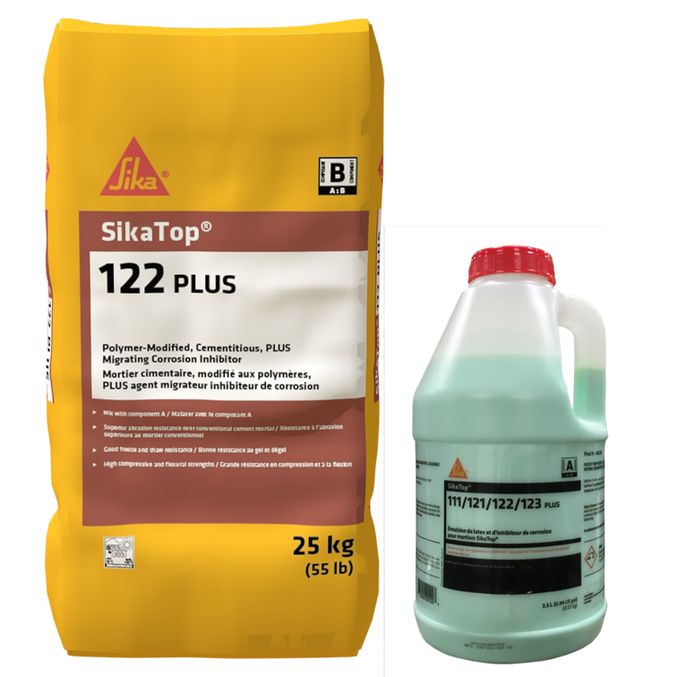 Sika - Mortier SikaTop 122 Plus Gris 4 partie A + 4 partie B - 114 kg