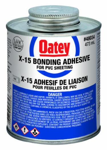 Oatey - X - 15 adhesif de liaison pour fueilles de PVC - 16 oz