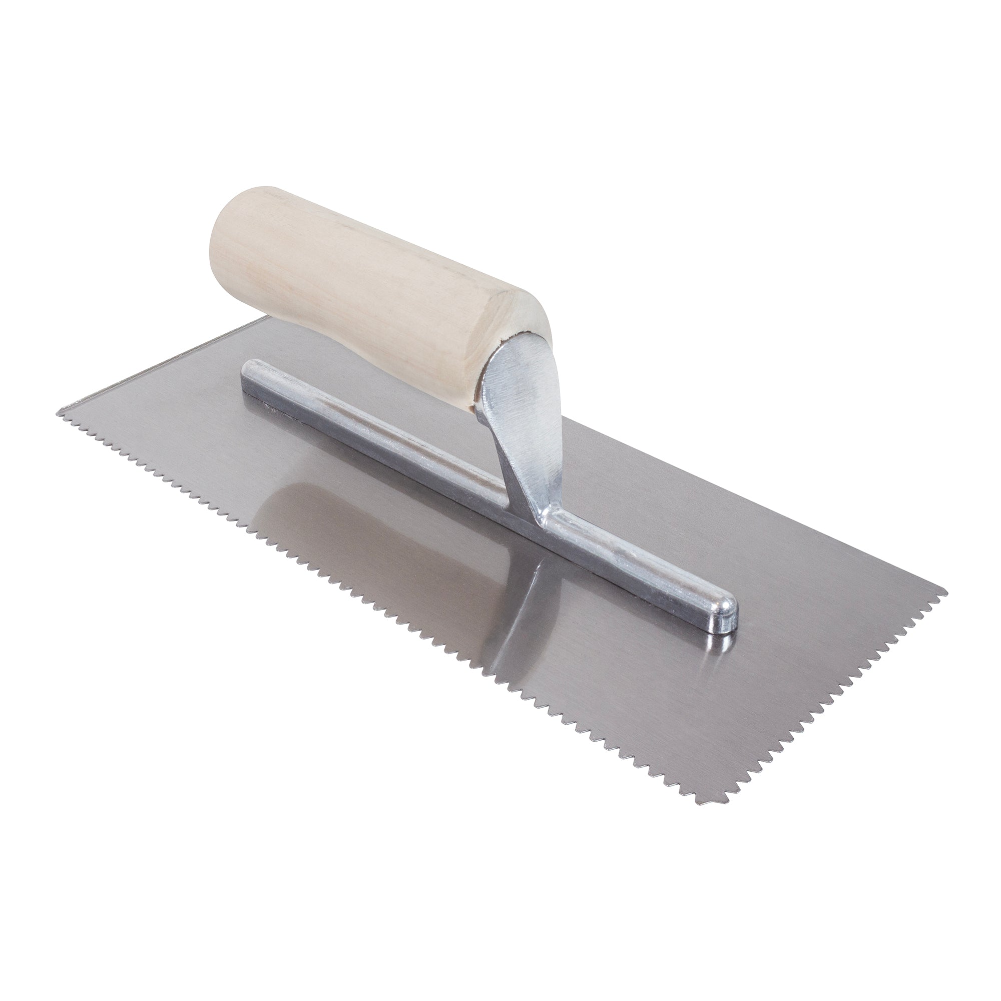 Roberts - 11" x 1/8 “ x 1/16 ” Truelle à parquet professionnelle à bout plat en V avec manche en bois