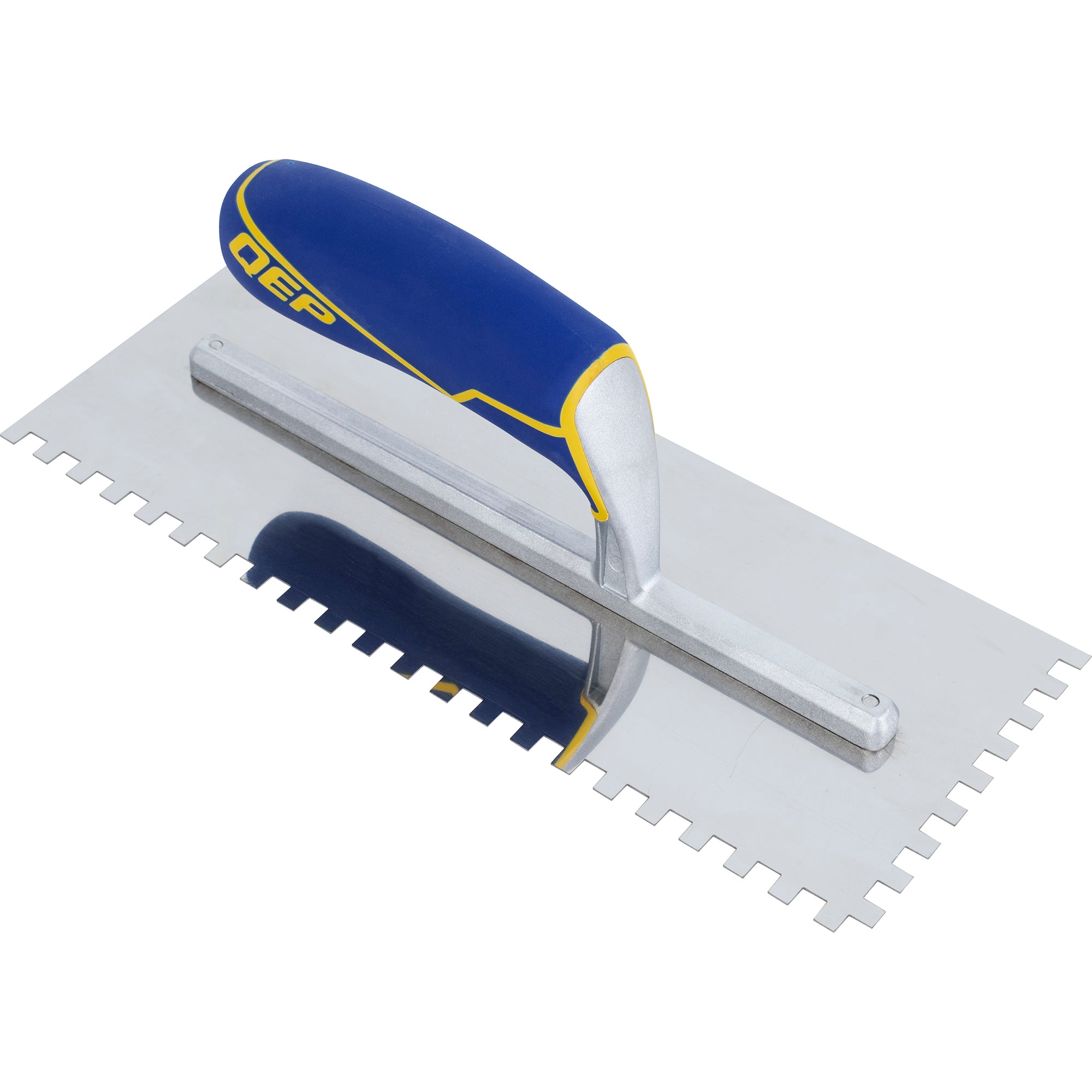 QEP - Encoche carrée pour truelle en acier inoxydable avec poignée confortable de 1/4 po x 1/4 po x 1/4 po (6 mm x 6 mm x 6 mm)