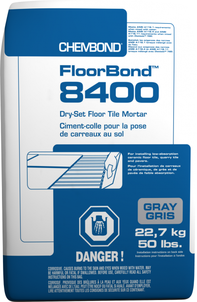 Chembond - FloorBond 8400 Ciment-colle pour la pose de carreaux au sol - 50 lb