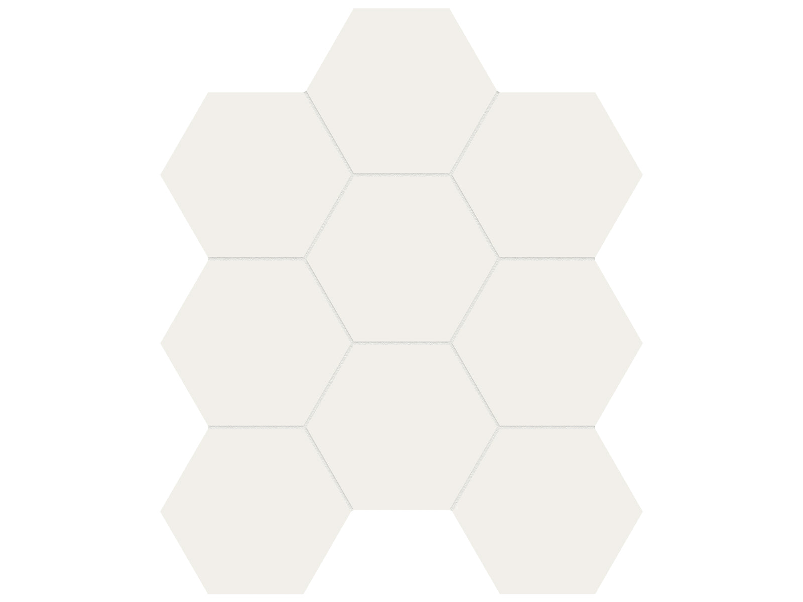 Anatolia - Monoforma - Moonlight - Mosaïque hexagonale de porcelaine non émaillée, fini satiné 10 cm (4 po)