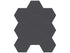 Anatolia - Monoforma - Silhouette - Mosaïque hexagonale de porcelaine non émaillée, fini satiné 10 cm (4 po)