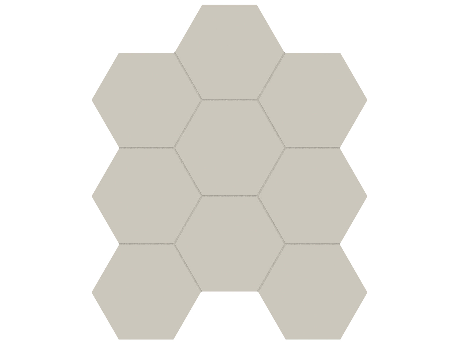 Anatolia - Monoforma - Storm - Mosaïque hexagonale de porcelaine non émaillée, fini satiné 10 cm (4 po)