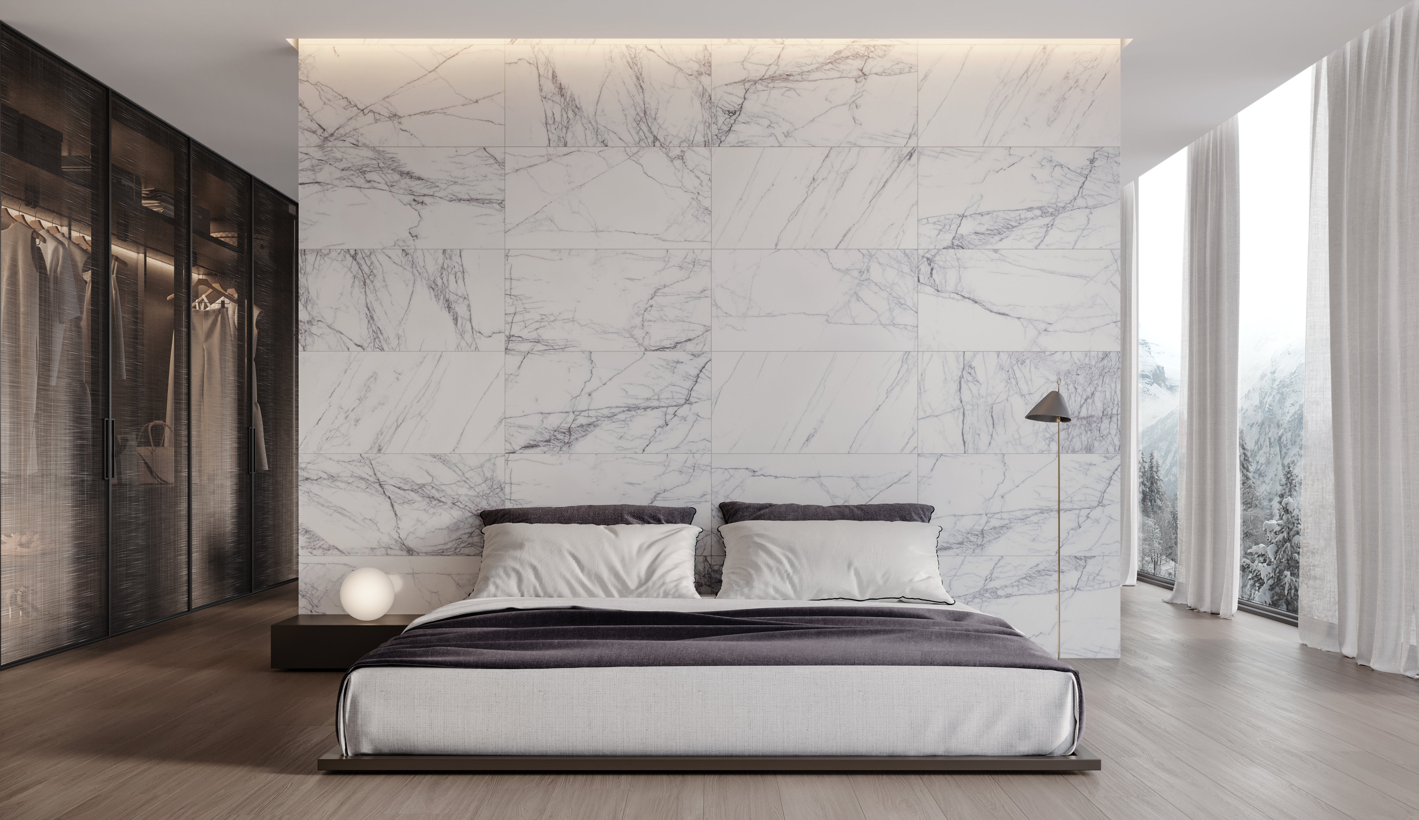 Anatolia - 45.7 x 91.4 cm Lilac Volta Honed Marble Tile || 5000-0448-0