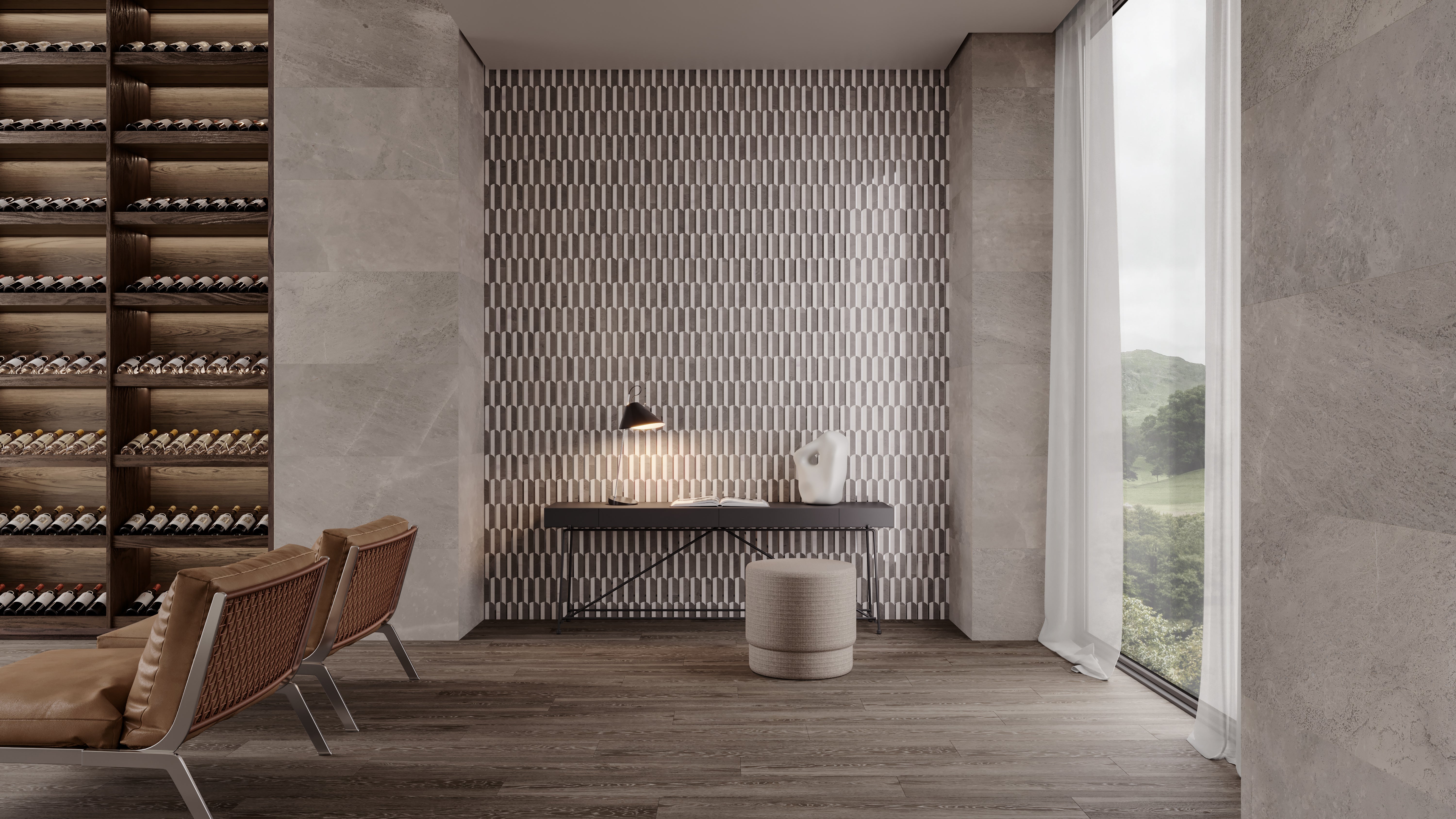 Anatolia - 45.7 x 91.4 cm Anciano Grigio Honed Marble Tile || 5000-0586-0