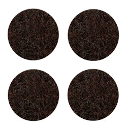 Flexi-Felt - Disque de feutre foncé adhésif de force industrielle 1 1/4" (paquet de 6)