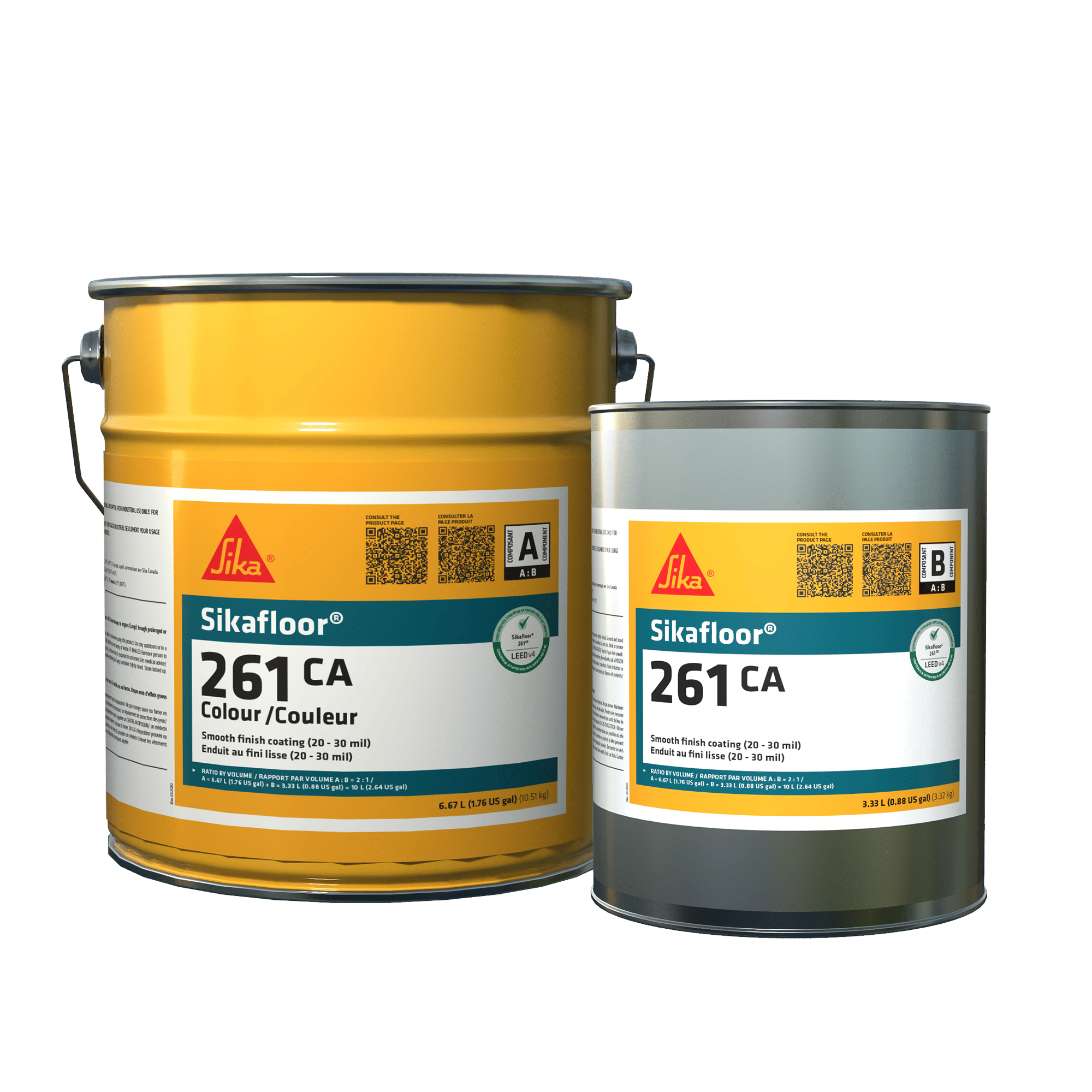 Sika - Revêtement à l'époxy Sikafloor-261 Ca Couleur spéciale Partie A + B - 10 L ||460033