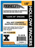 Troxell - Espaceurs creux 1/8" (paquet de 500)