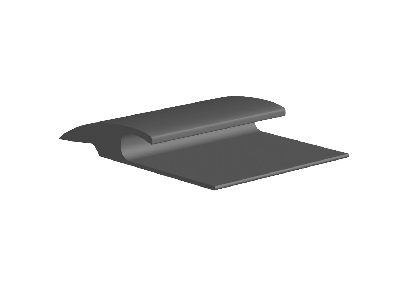 Core Flooring - Réducteur à tapis en vinyle #7 Charcoal - de 1/8" (3.2 mm) à 5/16" (7.9 mm) x 1-5/8" x 12'