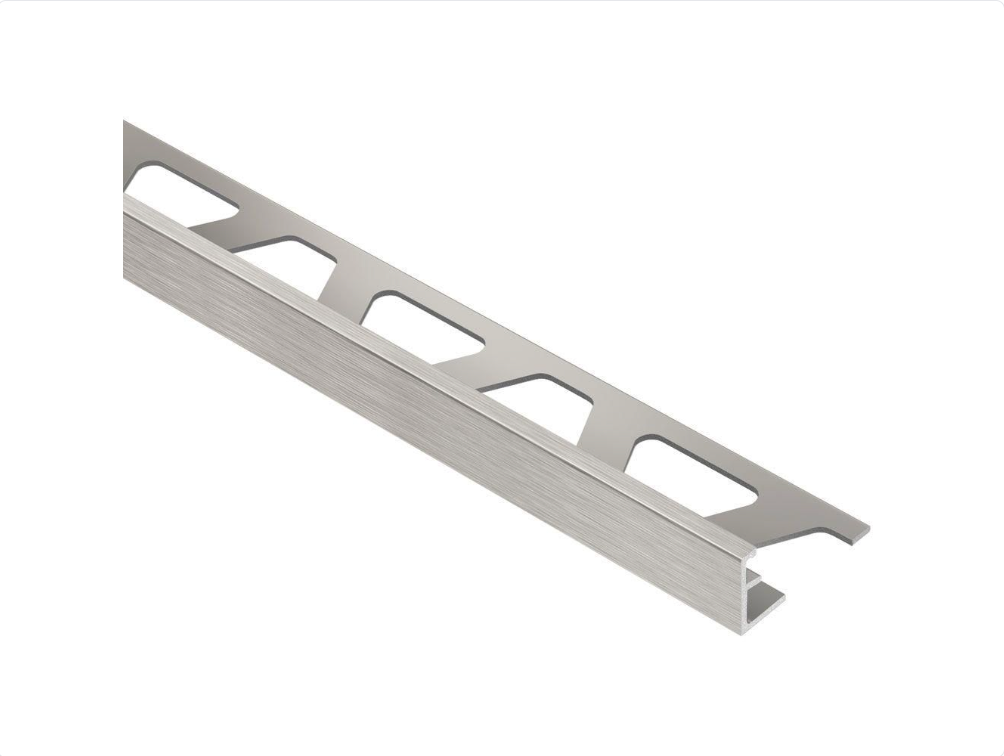Schluter - 5/16" (8 mm) x 8' 2-1/2" - SCHIENE Profilé de bordure de mur/plancher aluminium anodisé nickel brossé ||A80ATGB