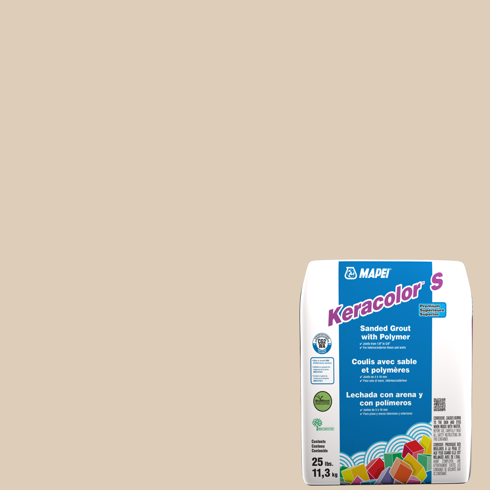 Mapei - Keracolor S Coulis avec sable et polymères #49 Amande Douce 25 lb