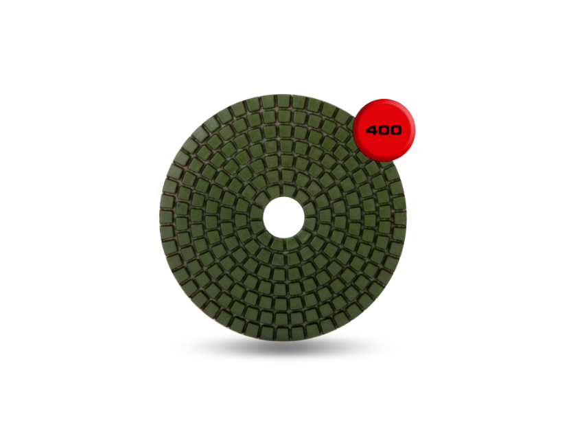 Rubi - Tampon de polissage à l'eau en résine 400 grains 4" ||61958