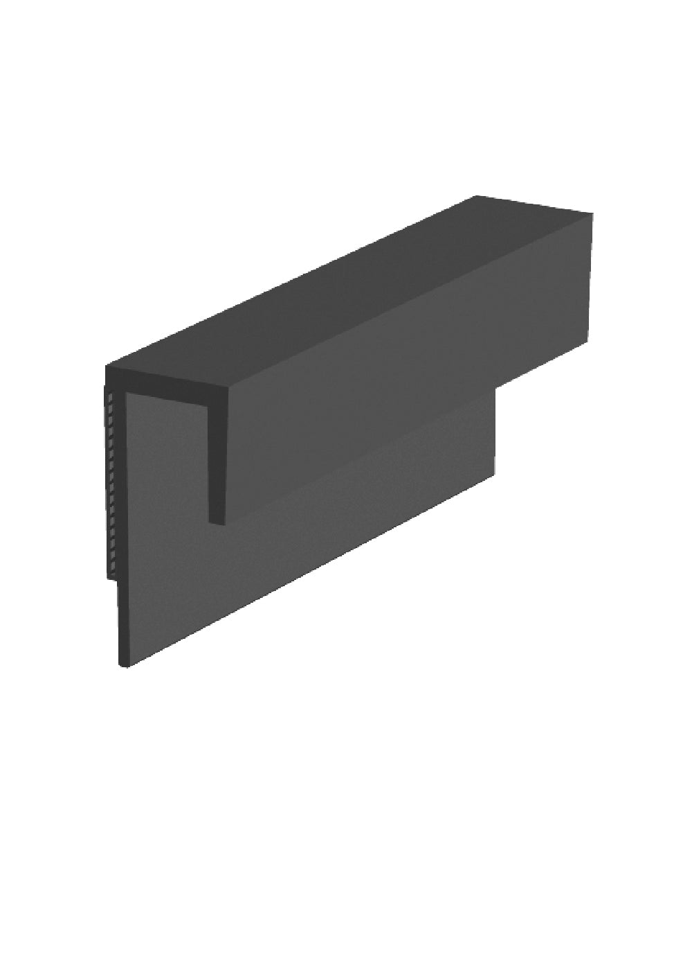 Core Flooring - Plinthe de finition à tapis en vinyle avec rebord carré et bande adhésive #1 Black - 1/4" (6.4 mm) x 3/4" x 12'