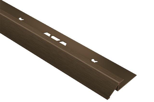 Schluter - VINPRO-U Profilé réducteur pour revêtement de vinyle aluminium anodisé bronze antique brossé 5/16" (8 mm) x 8' 2-1/2"