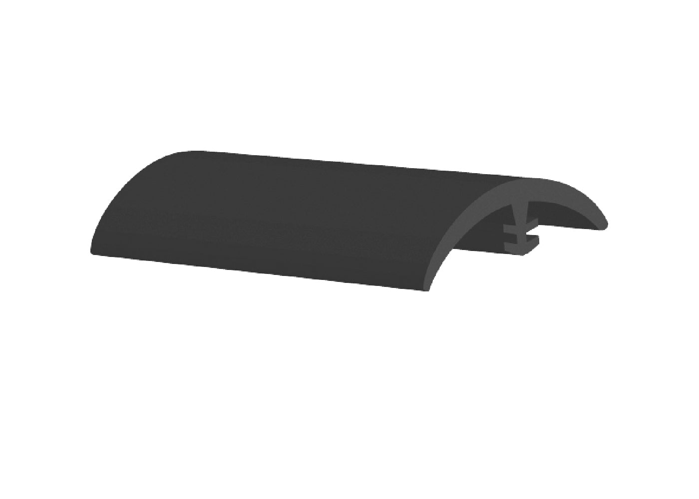 Core Flooring - Slim Trim T-Style en vinyle embossé #1 Black - 13/16" x 12'