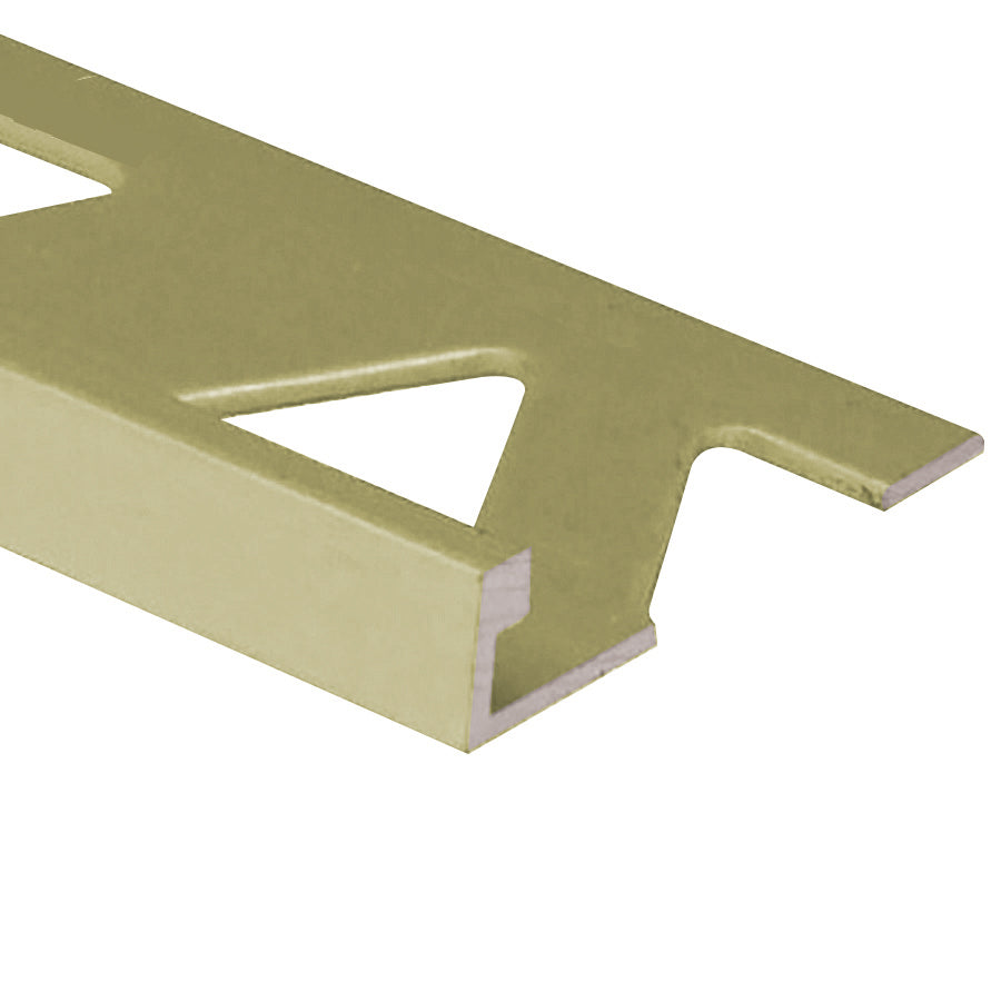 Prova - Bordure de tuile plate, Anodisé or satiné - 1/4" x 8'
