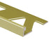 Prova - Bordure de tuile plate en aluminium Laiton brillant 3/8" x 8'