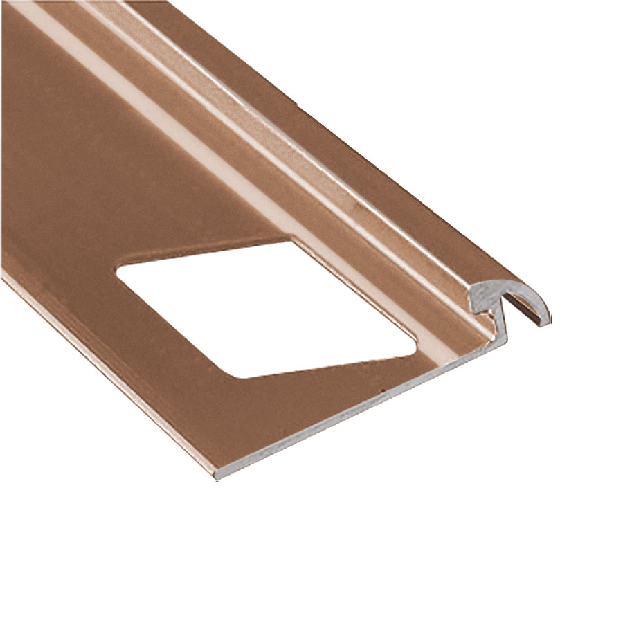 Prova - Bordure de tuile ronde, Bronze foncé satiné - 5/16" x 8'