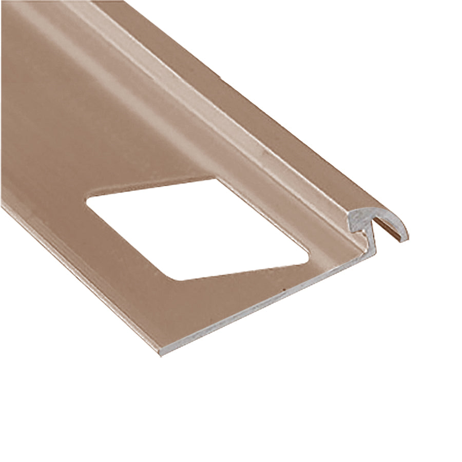 Prova - Bordure de tuile ronde, Titane satiné - 5/16" x 8'