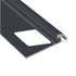 Prova - Bordure de tuile ronde, Noir satiné - 3/8" x 8'
