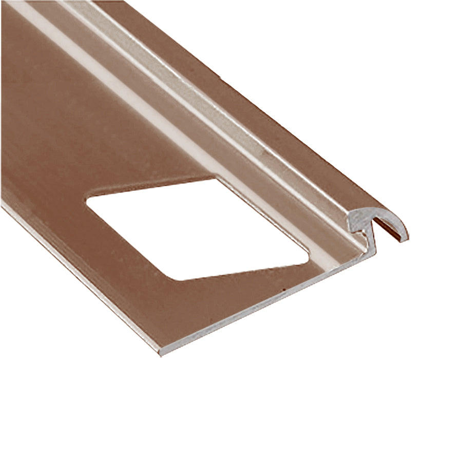 Prova - Bordure de tuile ronde, Champagne satiné - 3/8" x 8'