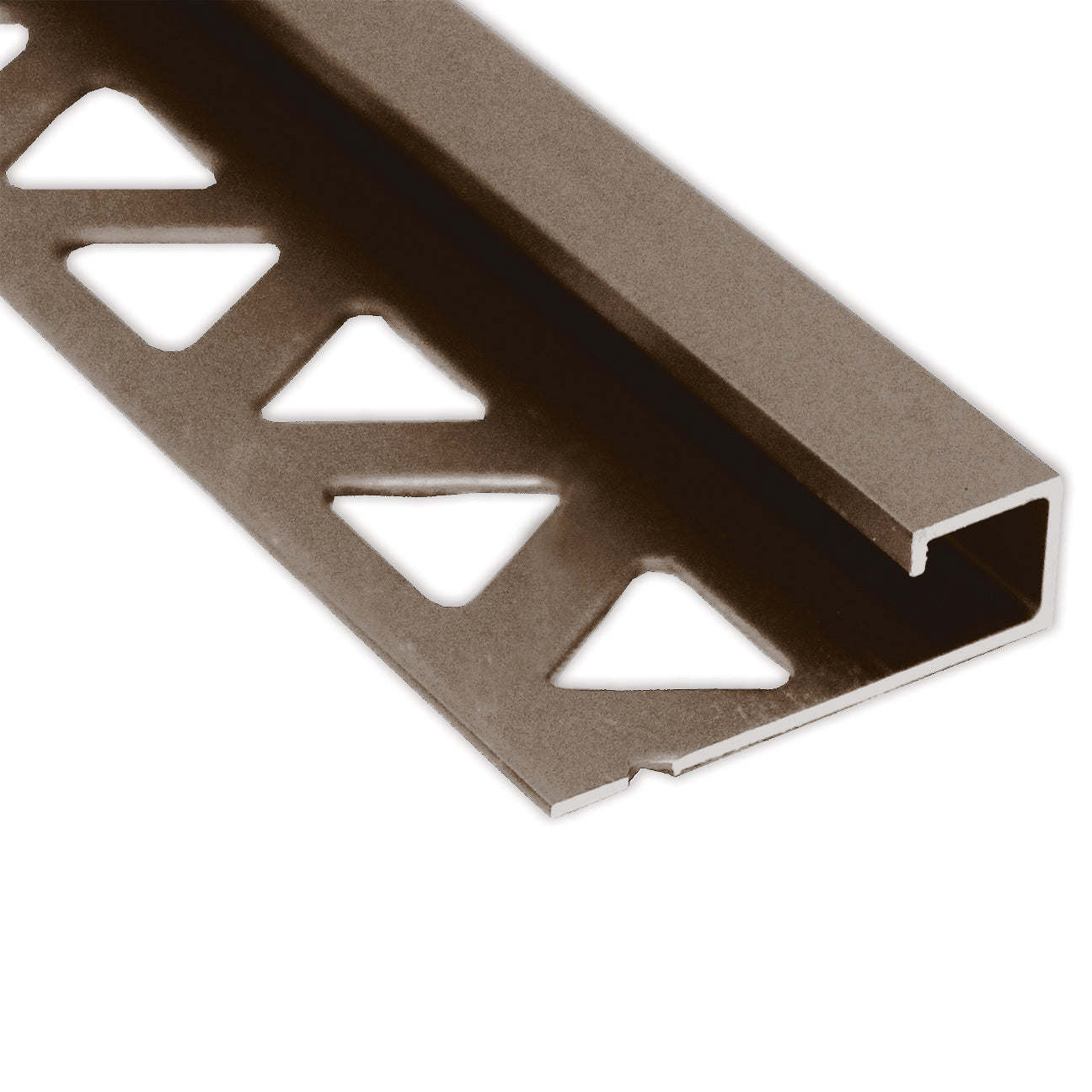 Prova - Bordure de carreau carrée, Titane satiné - 1/2" x 8'