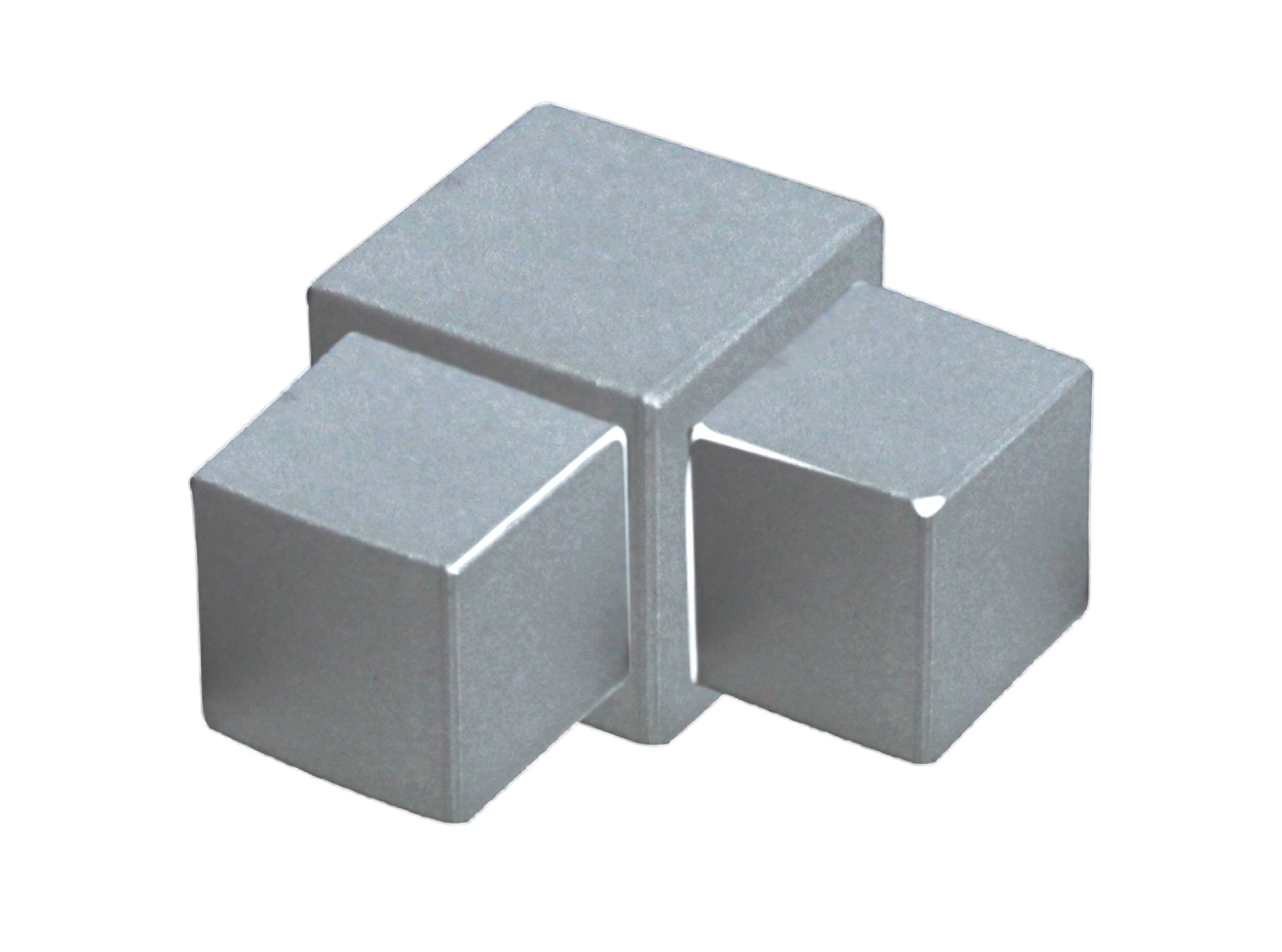 Prova - Coin carré d'aluminium à double usage, Clair brillant - 3/8"
