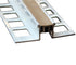 Prova - Joint de dilatation en aluminium à usage intensif, Finition d'usinage avec insertion en vinyle beige - 3/8" x 8'