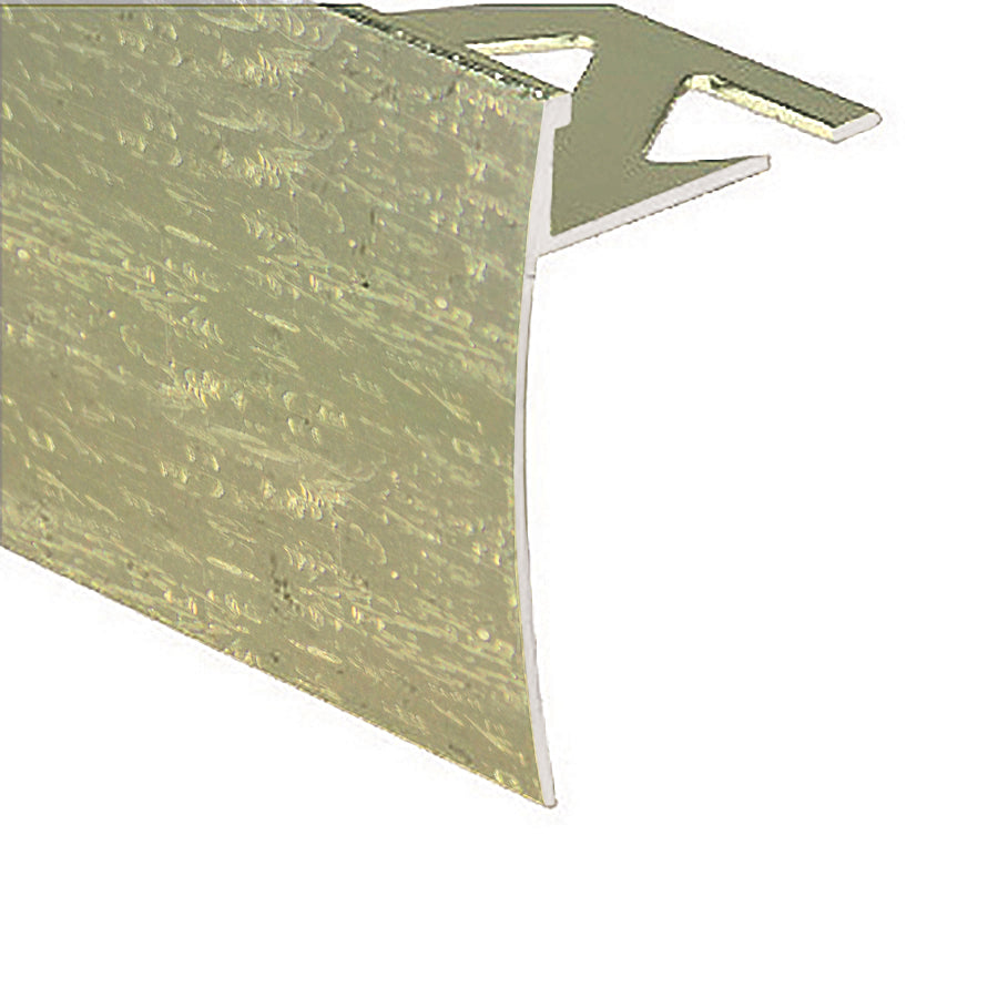 Prova - Nez de marche en céramique, Laiton brillant martelé - 3/8" x 12'