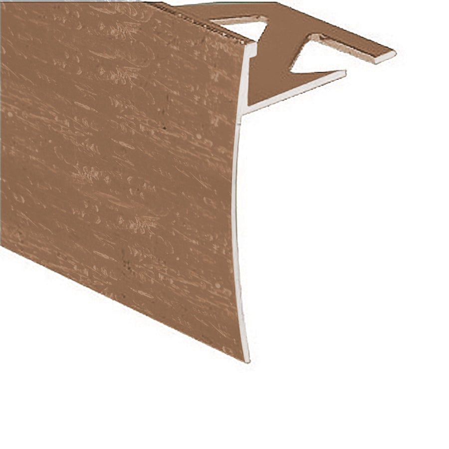 Prova - Nez de marche en céramique, Bronze foncé martelé - 3/8" x 12'