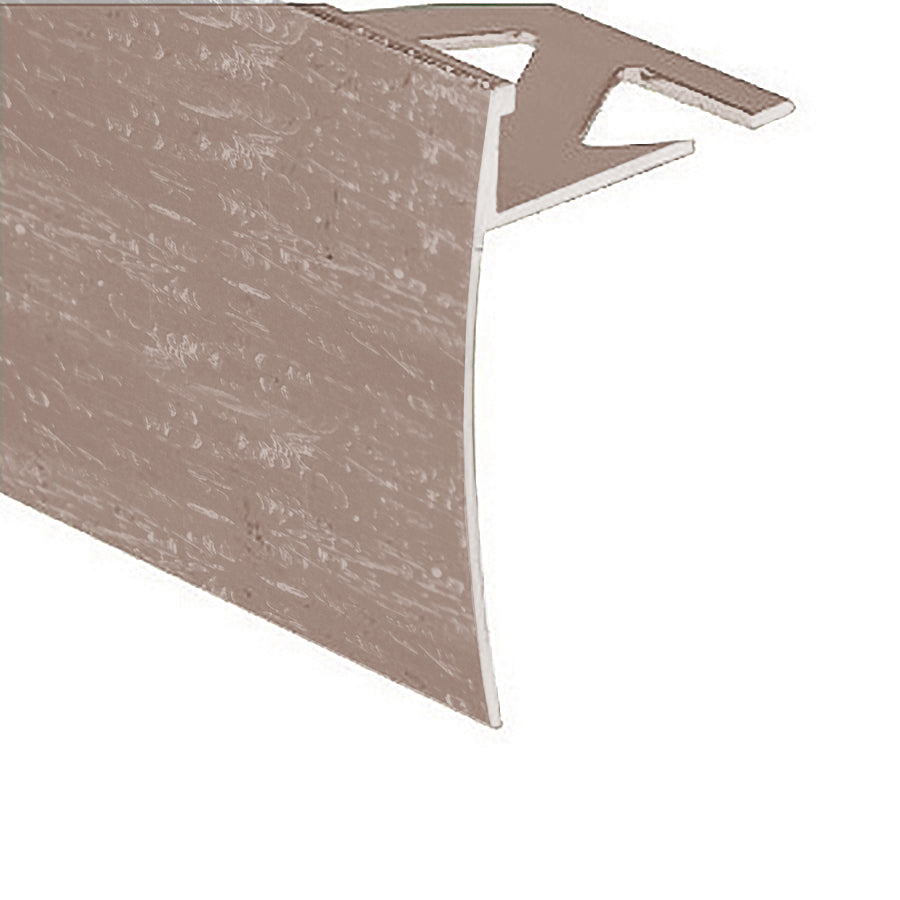 Prova - Nez de marche en céramique en aluminium martelé Champagne 3/8" x 12'