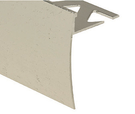 Prova - Nez de marche en céramique en aluminium martelé titane 3/8" x 12'