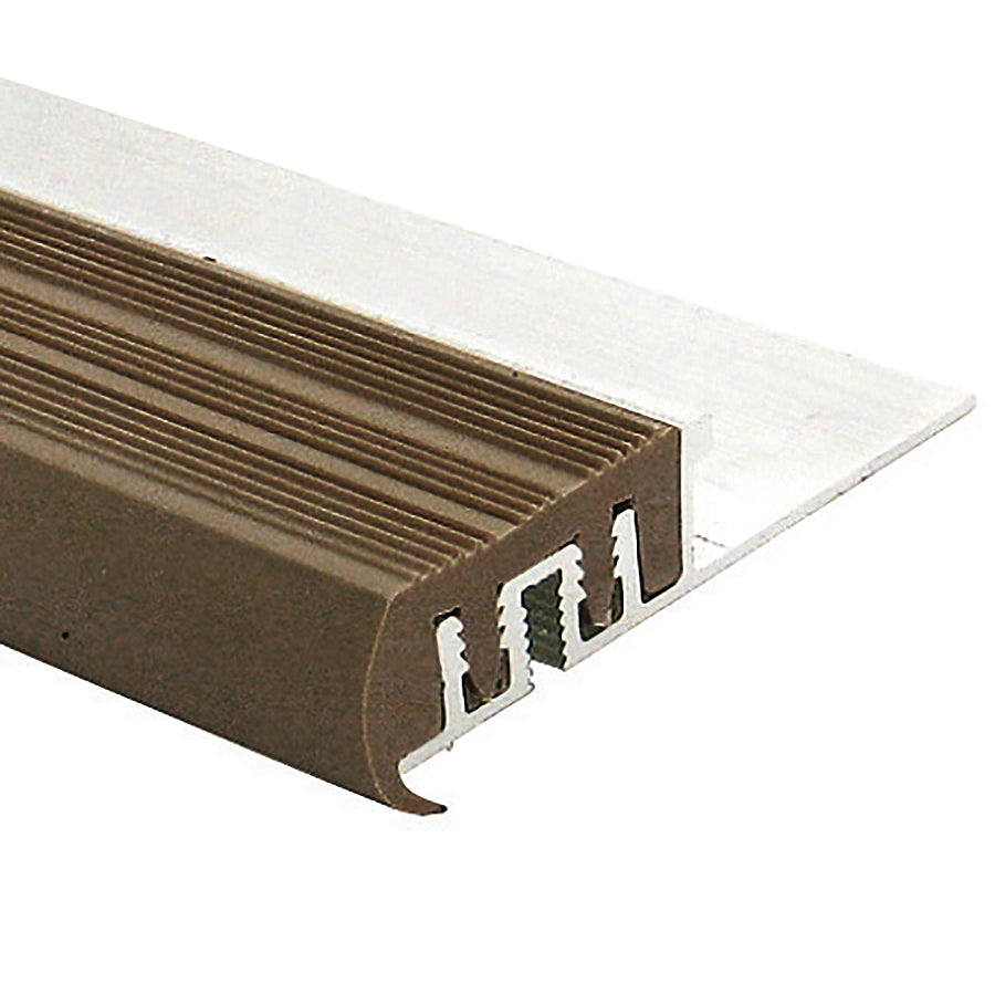 Prova - Nez de marche antidérapants en vinyle, Brun - 1/2" x 8'