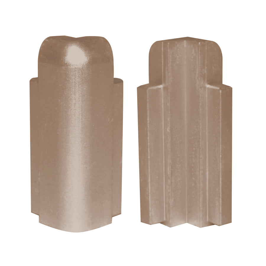 Prova - Coin extérieur de comptoir/nez de marche, Titane satiné - 1/2"