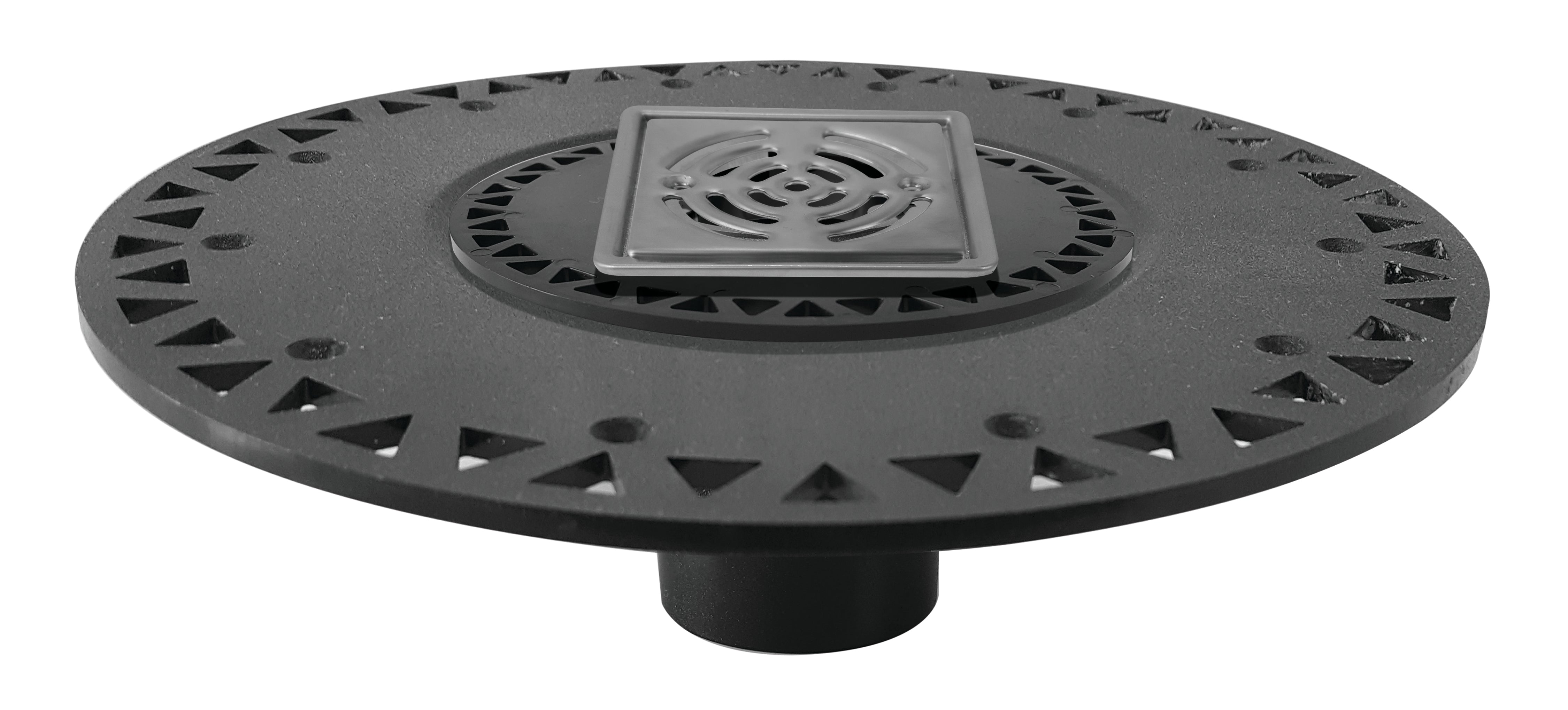 Prova - Drain ABS avec grillage en acier inoxydable - 4" x 4"