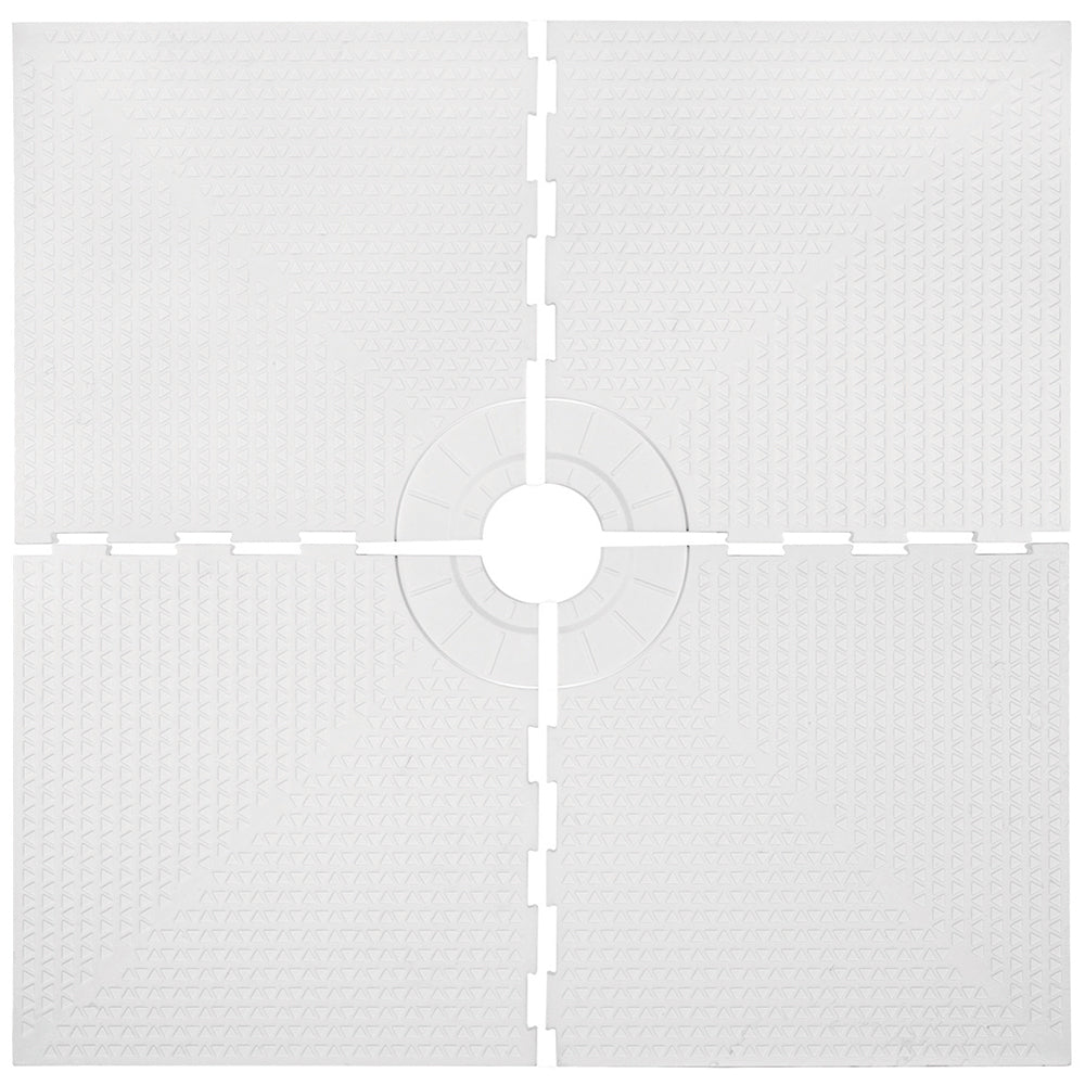 Prova - Base de  douche préfabriqué avec pente, drain central - 48" x 48"