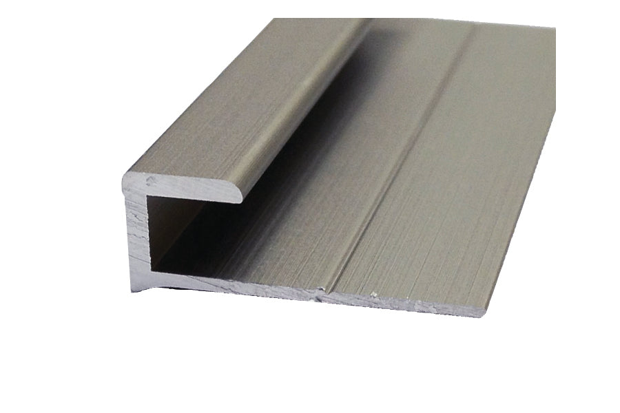 M-D PRO - Moulure d'aluminium en J pour LVT/LVP, Titane satiné 13/64" x 12'