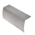 M-D PRO - Nez de marche en aluminium avec tombant, #HSI Hammered Silver 1 3/8" x 12'