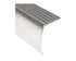 M-D PRO - Nez de marche en aluminium avec tombant, #HSI Hammered Silver 1 5/8" x 12'