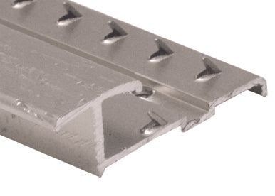 M-D PRO - Diviseur avec punaises en aluminium à usage commercial, Argent martelé - 5/16" x 13/16" x 12'