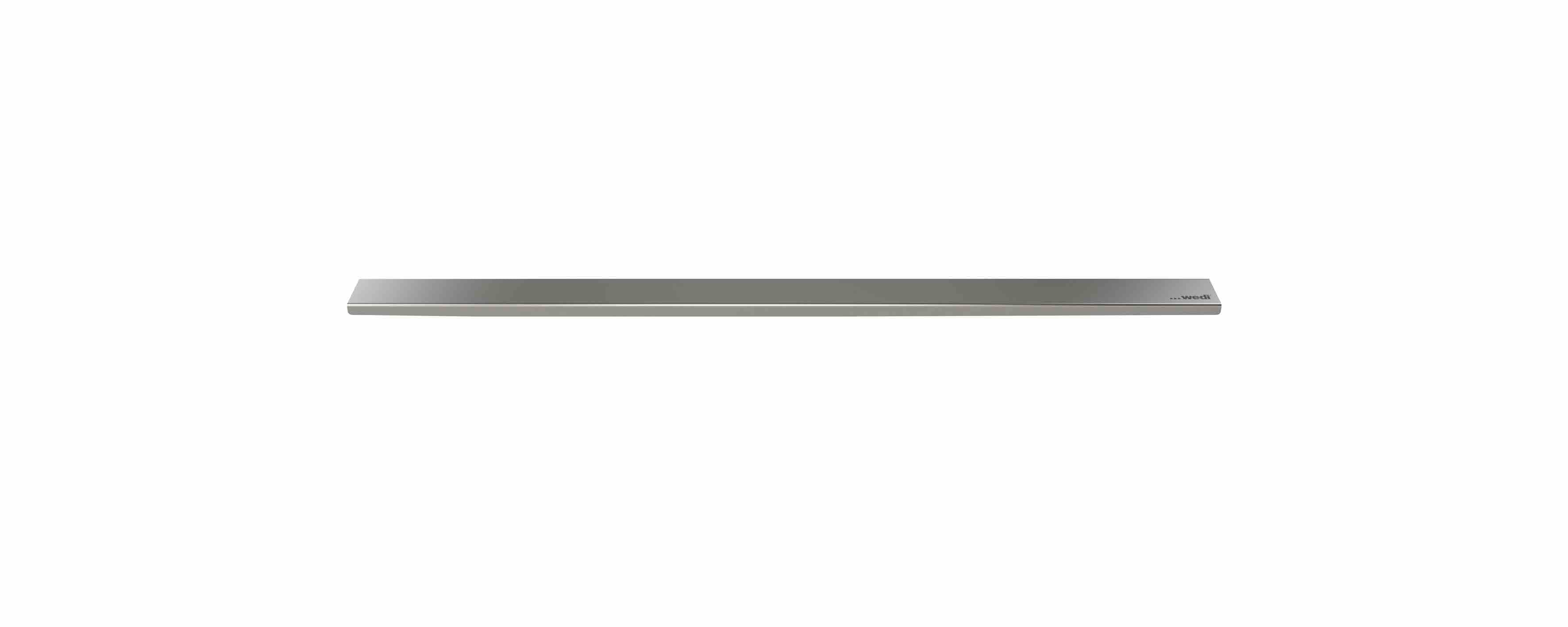 Wedi - Plaque de couverture de drain Fundo Riolito en acier inoxydable - Modèle Standard - 1 5/8" x 27 5/8" x 3/4"