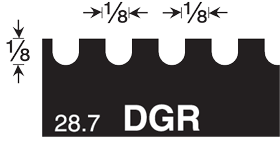 Gundlach - Versablade Lame de truelle dentelée en forme de U - 1/8" x 1/8" x 1/8"